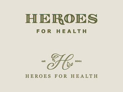 Heroes for Health health leaf logo