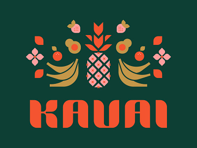 kauai fruit kauai logo type