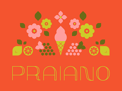 Praiano illustrator lemons typography