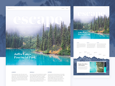 Joffre Lakes // Createscapes—01 createscapes destination escape forest joffre lake landscape outdoors parks ui