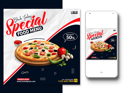 Black Friday fast food social media post design black friday design fast food food graphic design pizza post restaurant sale social media special