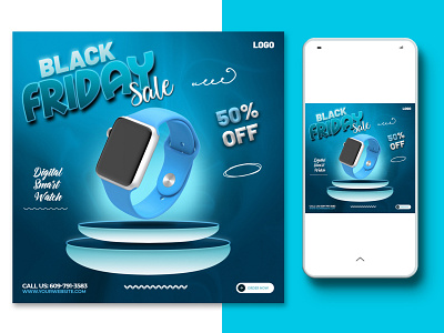 Black friday super sale social media design