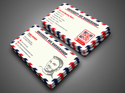 Barbershop business card design