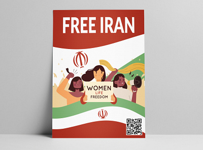 FREE IRAN POSTER DESIGN design flyer freedom freewomen graphic design iran modern poster posterdesign womenlife