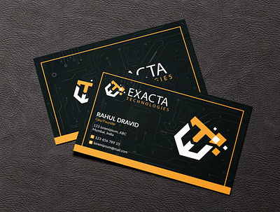 Modern technologies business card design branding business card creative design graphic design luxury modern professional