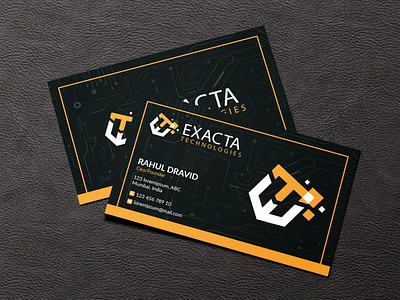 Modern technologies business card design