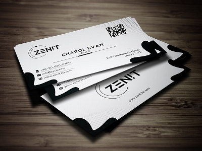 Modern business card design business card creative design graphic design identity modern professional qr code unique