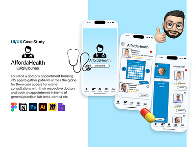 AffordaHealth - Doctor's Appointment iOS app UX Case Study