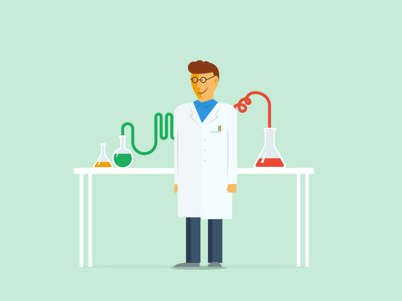 Scientist character illustration occupation scientist vector