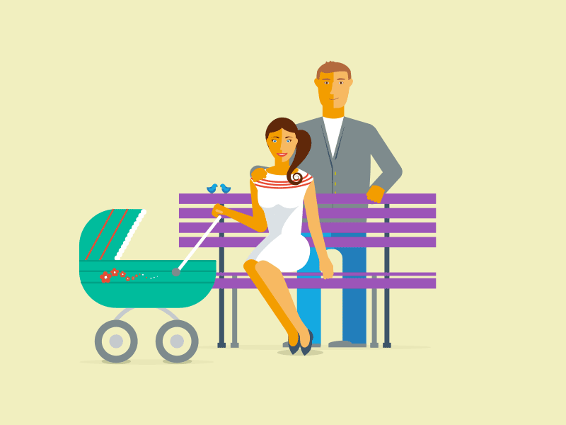 Parents character illustration occupation parents vector
