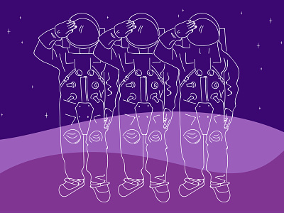Men in the stars illustration sketch space stars vector
