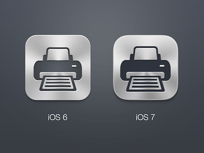 Printer Pro - iOS 7 Icon app flat grey icon ios 7 ipad iphone printer pro readdle redesign upgrade