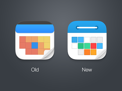 Calendars - redesign icon app blue calendars grey icon ios 7 ipad iphone readdle redesign upgrade