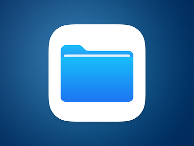 Files iOS 11 - Application Icon. PSD 11 app beta files folder free icon ios ios11 psd vector