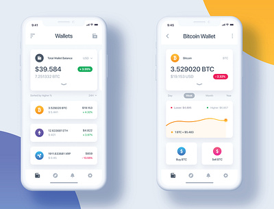 CryptoCurrency app design icon typography ui ux