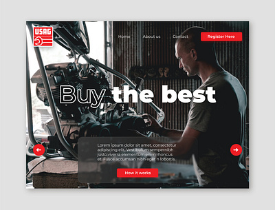 Landing Page design typography ui ux