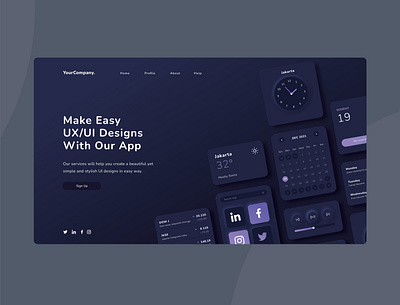 Ui Ux Landing Page design illustration ui ux vector