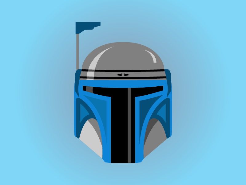 boba fett helmet vector