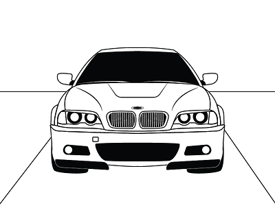 BMW Before automotive bmw car illustration line