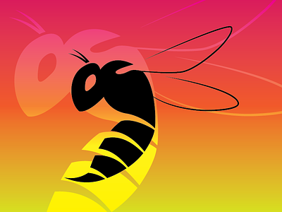 Hornet Icon bee gradient hornet icon illustration insect logo vector wings