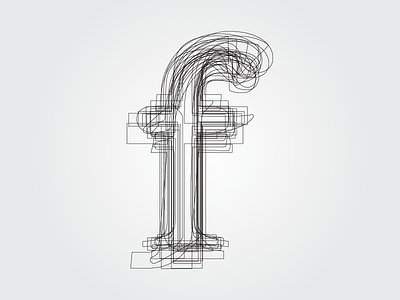 F f lettering line typography