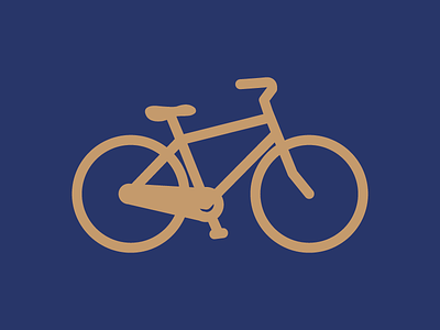 Bicycle bicycle bike blue tan thick lines vector