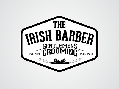 Irish Barber Badge badge barber classic irish logo old school