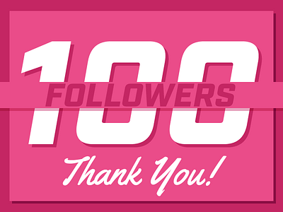 100 Followers 100 dribbble followers thanks