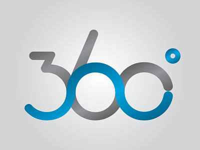 360º 360. logo concept numbers typography