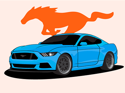 Mustang automotive car ford gt horse illustration mustang speed vector vehicle