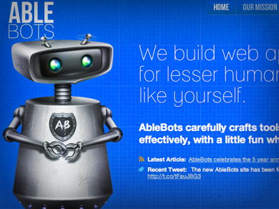 AbleBots.com ablebots blue robot