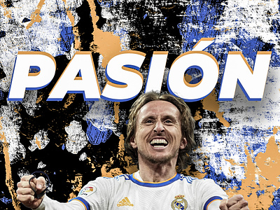PASIÓN design graphic design luka modrić photoshop real madrid soccer sports sports design