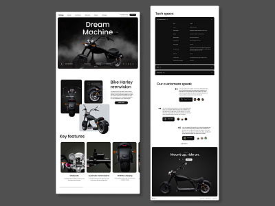 Dream Machine/ Landing branding fifma interface landing ui ux web web design work