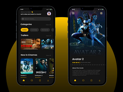 Movie app graphic design mobileapp movie movieapp ui