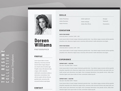 Resume Template by ResumeTemplates on Dribbble