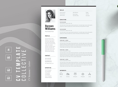 Resume Template 2 page resume branding cover letter cover letter template creative cv creative resume curriculum vitae cv cv resume cv template cv word design illustration job resume modern resume modern resume template professional resume resume for mac resume template simple resume