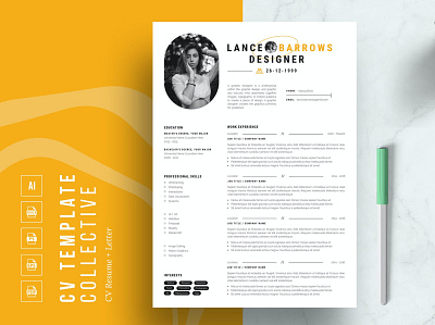 Professional Resume Template for Word 2 page resume branding cover letter cover letter template creative cv creative resume curriculum vitae cv cv resume cv template cv word design illustration job resume logo modern resume modern resume template professional resume resume for mac resume template