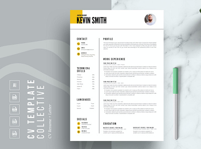Job CV Template | Resume for Word 2 page resume cover letter cover letter template creative cv creative resume curriculum vitae cv cv resume cv template cv word illustration job resume modern resume modern resume template motion graphics professional resume resume resume for mac resume template simple resume