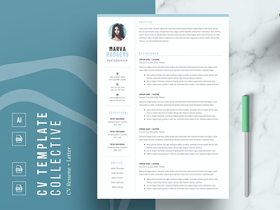 Resume Template with Photo 2 page resume cover letter cover letter template creative cv creative resume curriculum vitae cv cv resume cv template cv word design illustration job resume logo modern resume modern resume template professional resume resume for mac resume template simple resume