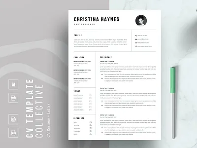 Professional Resume Template 2 page resume cover letter cover letter template creative cv creative resume curriculum vitae cv cv resume cv template cv word illustration job resume logo modern resume modern resume template professional resume resume for mac resume template simple resume ui