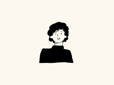 What’s her name? black doodle drawing girl illustration loose monochrome pencil procreate sketch woman