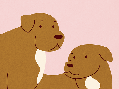 Stafford Couple animal couple dog illustration pet portrait stafford