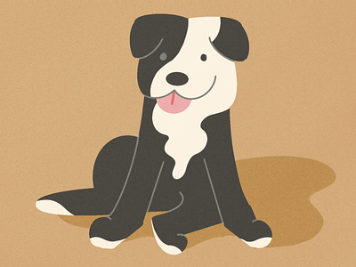 Blep animal best friend blep dog drawing illustration illustrator interface pet portrait seated sit tongue vector