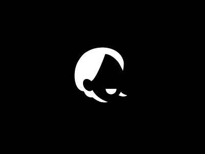 Personal Logo black and white logo branding dark background design girl silhouette girls girls night icon illustration logo selfportrait vector white