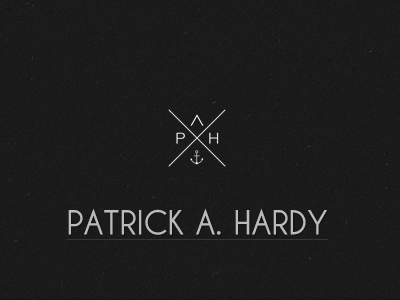 Patrick A. Hardy Logo brand design graphic design logo minimal self branding simple