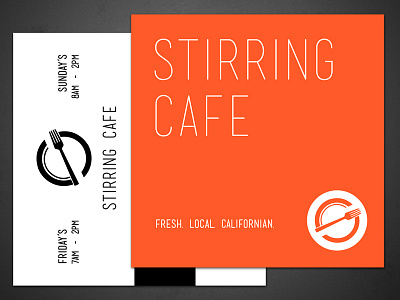 Stirring Café Card design graphic design logo print