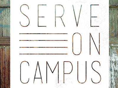 Serve On Campus brand branding church logo stamp type