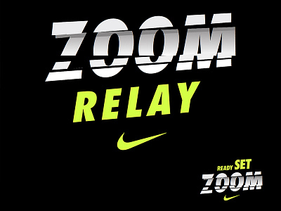 Nike Zoom Relay Logo Concept branding design graphic design logo nike nike running running typography