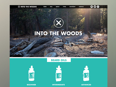 Into The Woods beard branding design graphic hand drawn icons spec web website