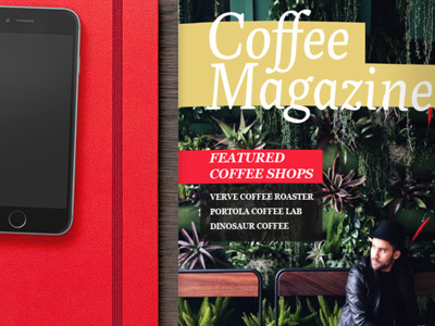 Magazine Mockup coffee design digital graphic design graphics layout magazine print